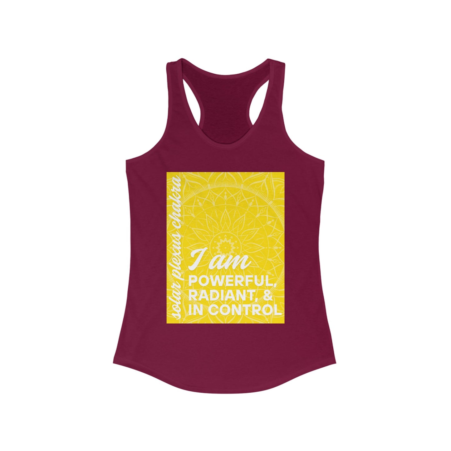 Radiate Power - Manipura/Solar Plexus Chakra Affirmation Racerback Tank Top