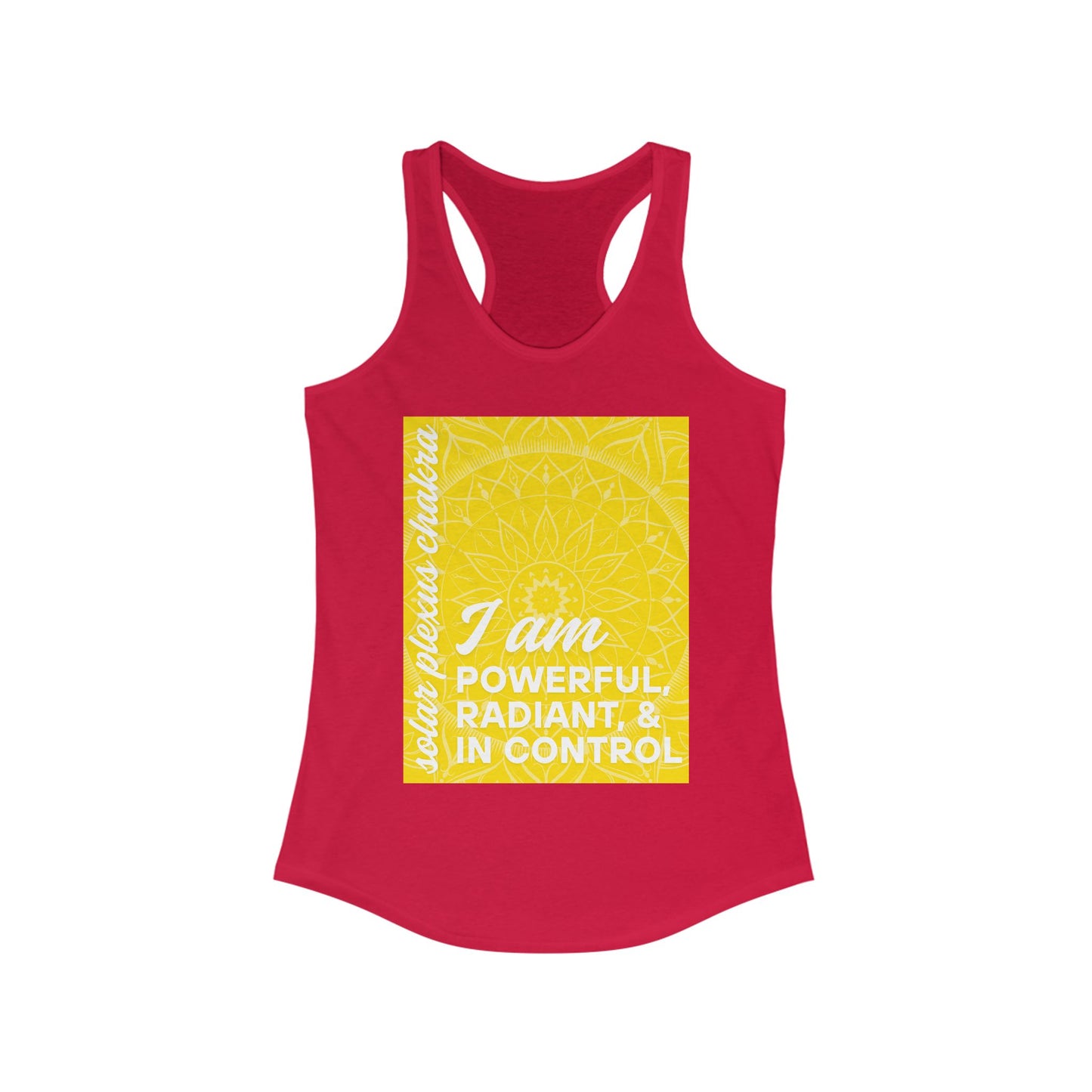 Radiate Power - Manipura/Solar Plexus Chakra Affirmation Racerback Tank Top