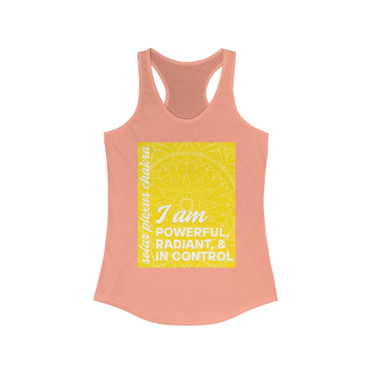 Radiate Power - Manipura/Solar Plexus Chakra Affirmation Racerback Tank Top