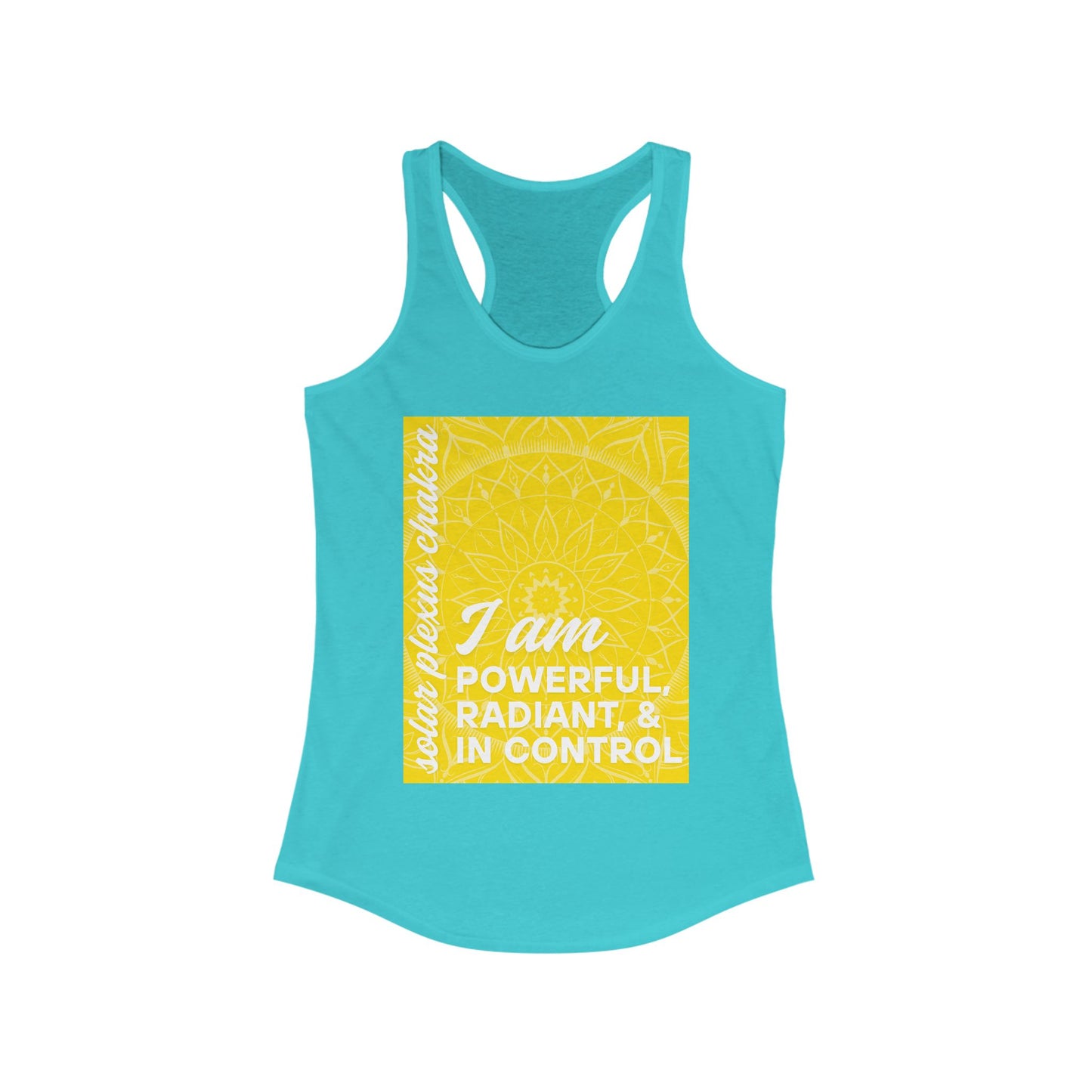 Radiate Power - Manipura/Solar Plexus Chakra Affirmation Racerback Tank Top