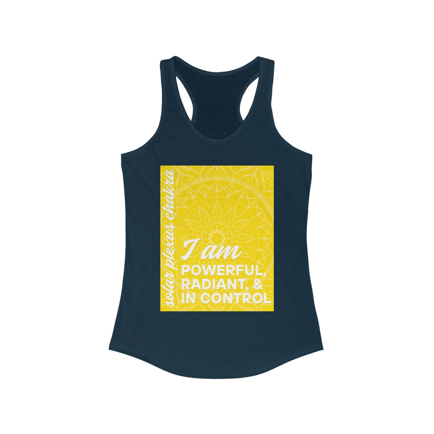 Radiate Power - Manipura/Solar Plexus Chakra Affirmation Racerback Tank Top