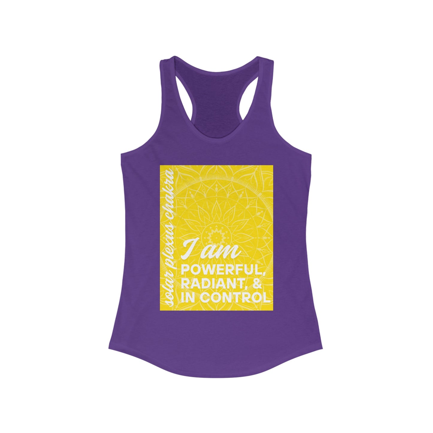 Radiate Power - Manipura/Solar Plexus Chakra Affirmation Racerback Tank Top