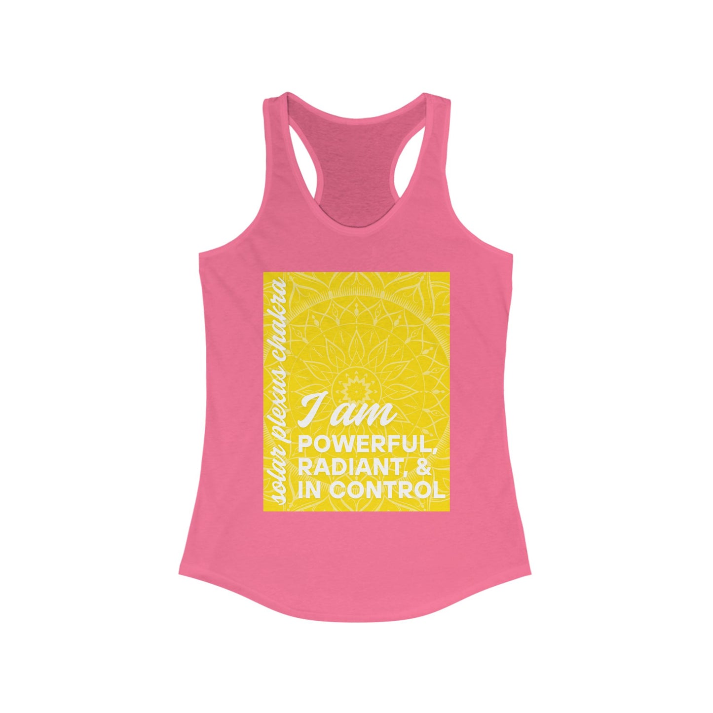Radiate Power - Manipura/Solar Plexus Chakra Affirmation Racerback Tank Top