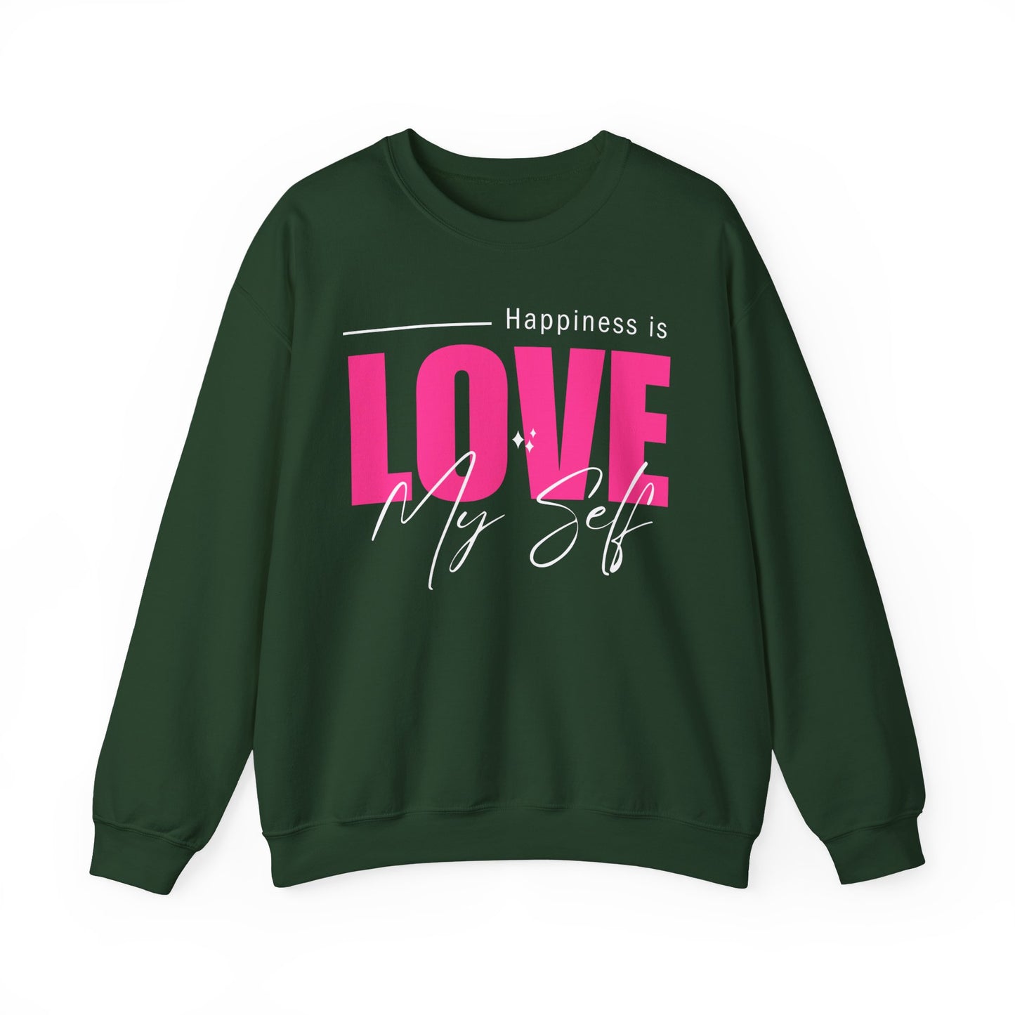 💖Happiness Is… Loving Myself - A Crewneck Sweatshirt for Self-Love Days