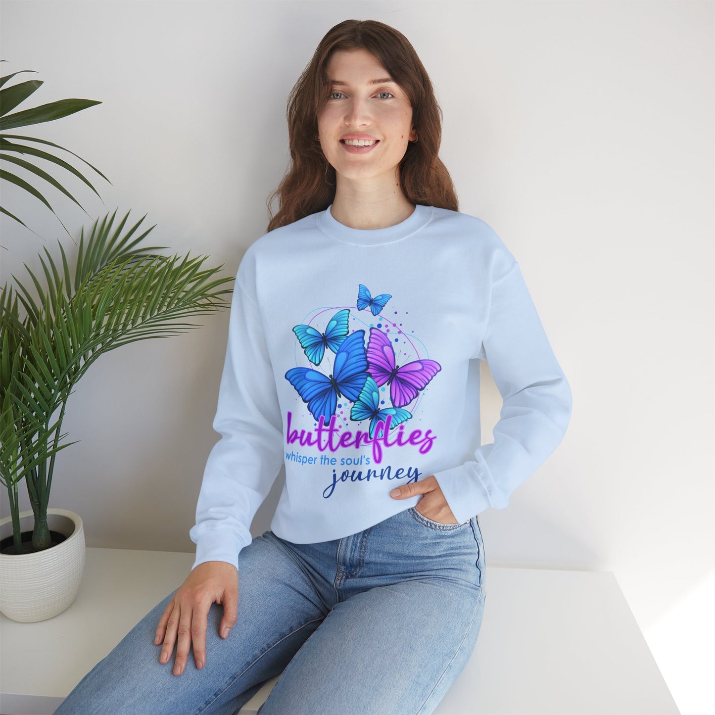 🦋Butterfly Whispers - The Soul’s Journey Crewneck Sweatshirt