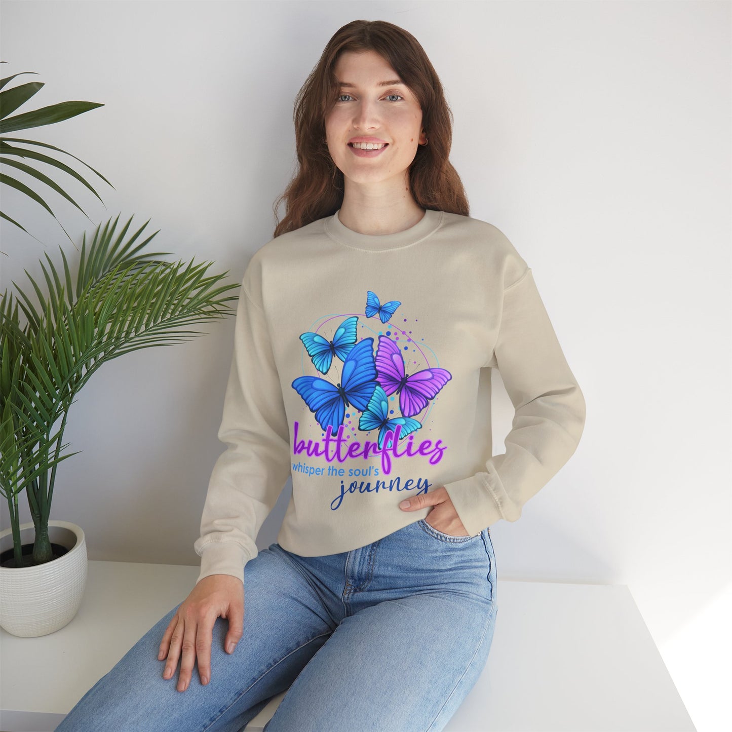 🦋Butterfly Whispers - The Soul’s Journey Crewneck Sweatshirt