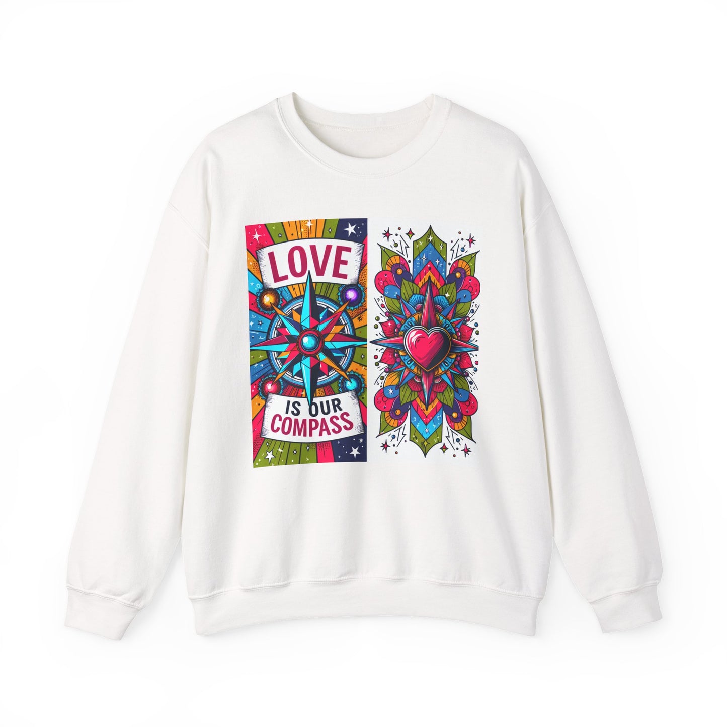 🧭Love Is Our Compass - Guided by the Heart Crewneck Sweatshirt