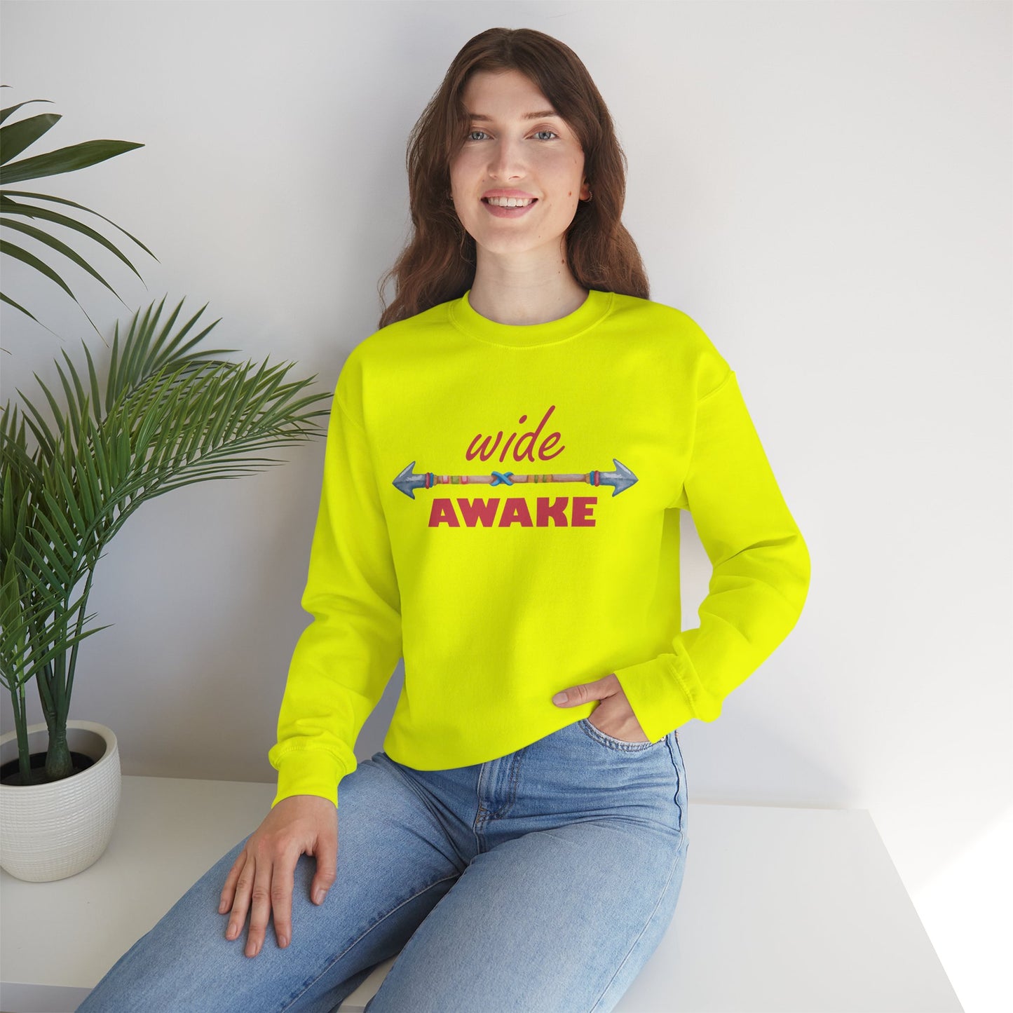👁️🗨️Wide Awake - Aligned, Aware, Alive - Crewneck Sweatshirt