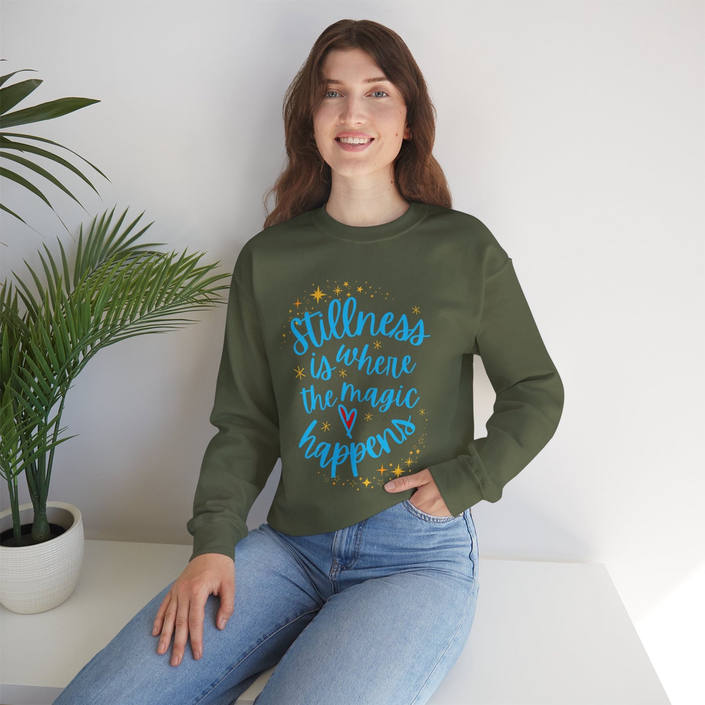 🌌The Magic of Stillness - Mindful Moments Crewneck Sweatshirt