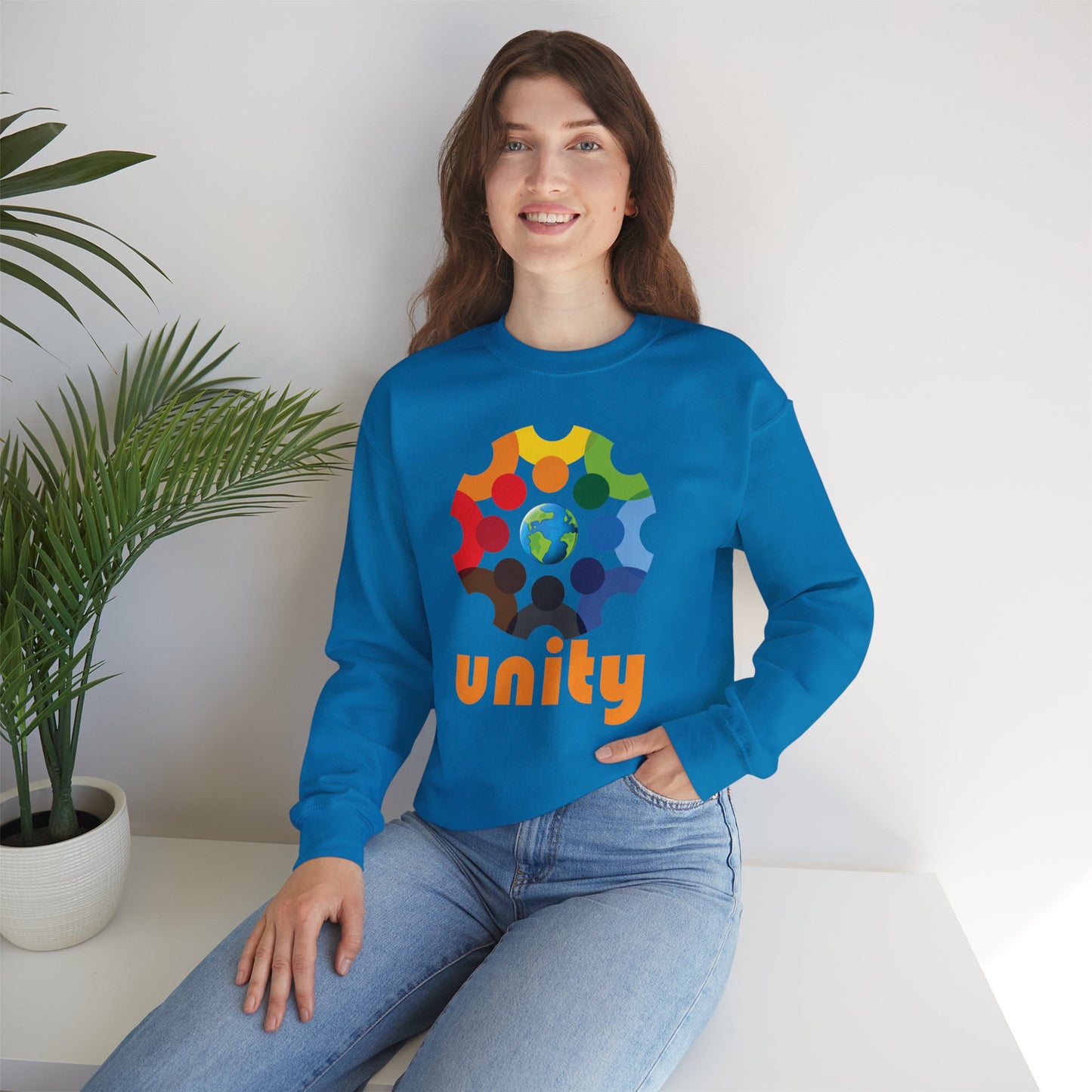 🌐UNITY — One Earth. One Circle. One Heart. - Crewneck Sweatshirt