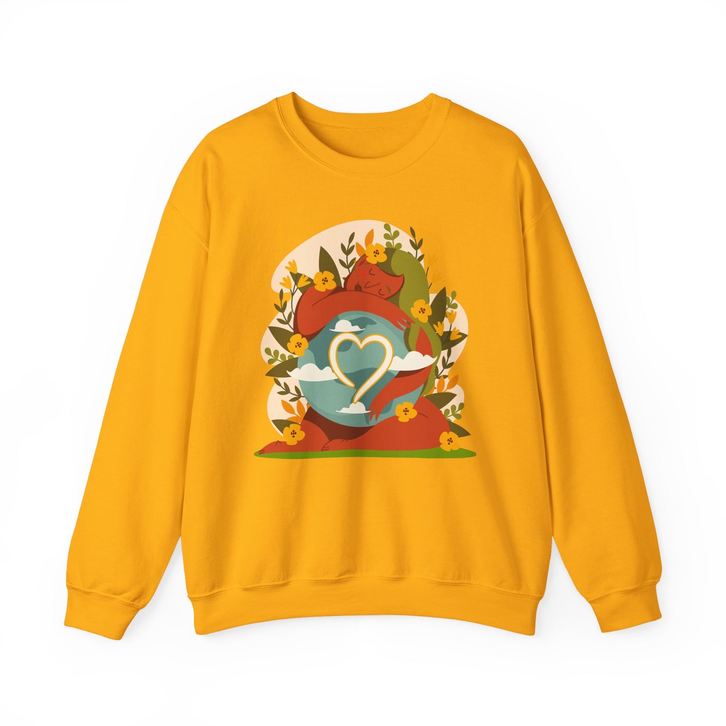 🌸She Who Holds the World - Mother Earth Embrace Sweatshirt