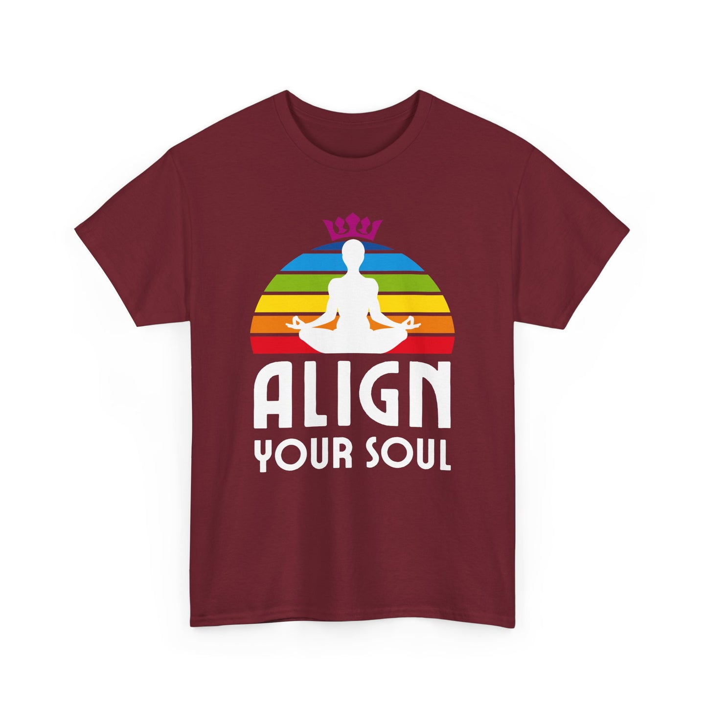 "Align Your Soul" Chakra Heavy Cotton Tee - Radiate from Root to Crown