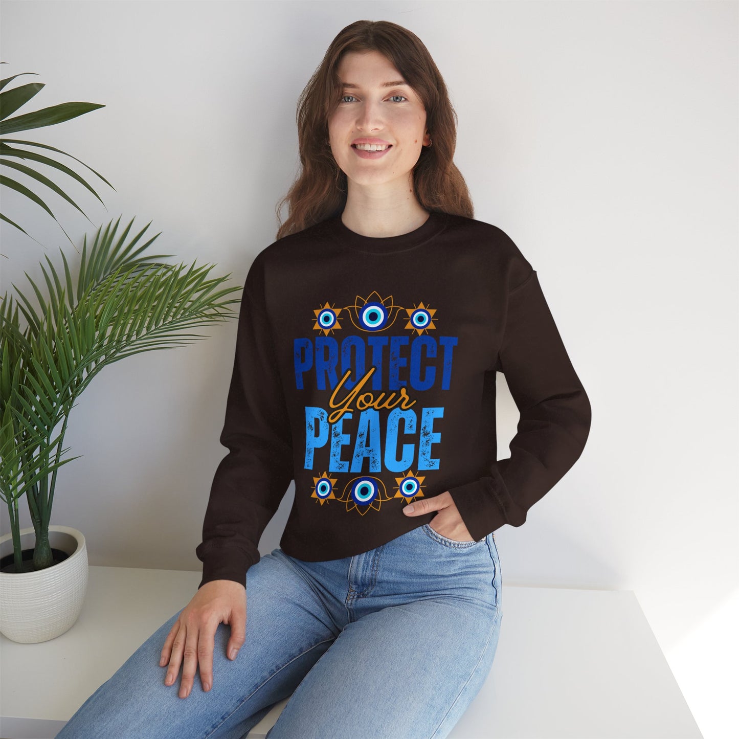 🧿Sacred Guard - Protect Your Peace Crewneck Sweatshirt