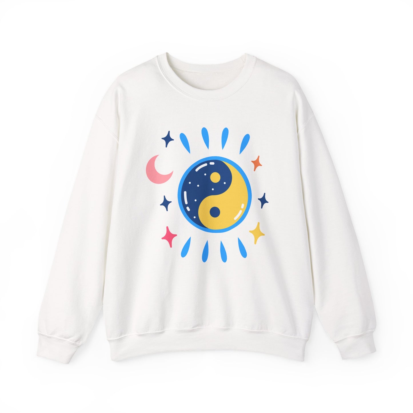 🌗Lunar Balance - Cosmic Flow Crewneck Sweatshirt
