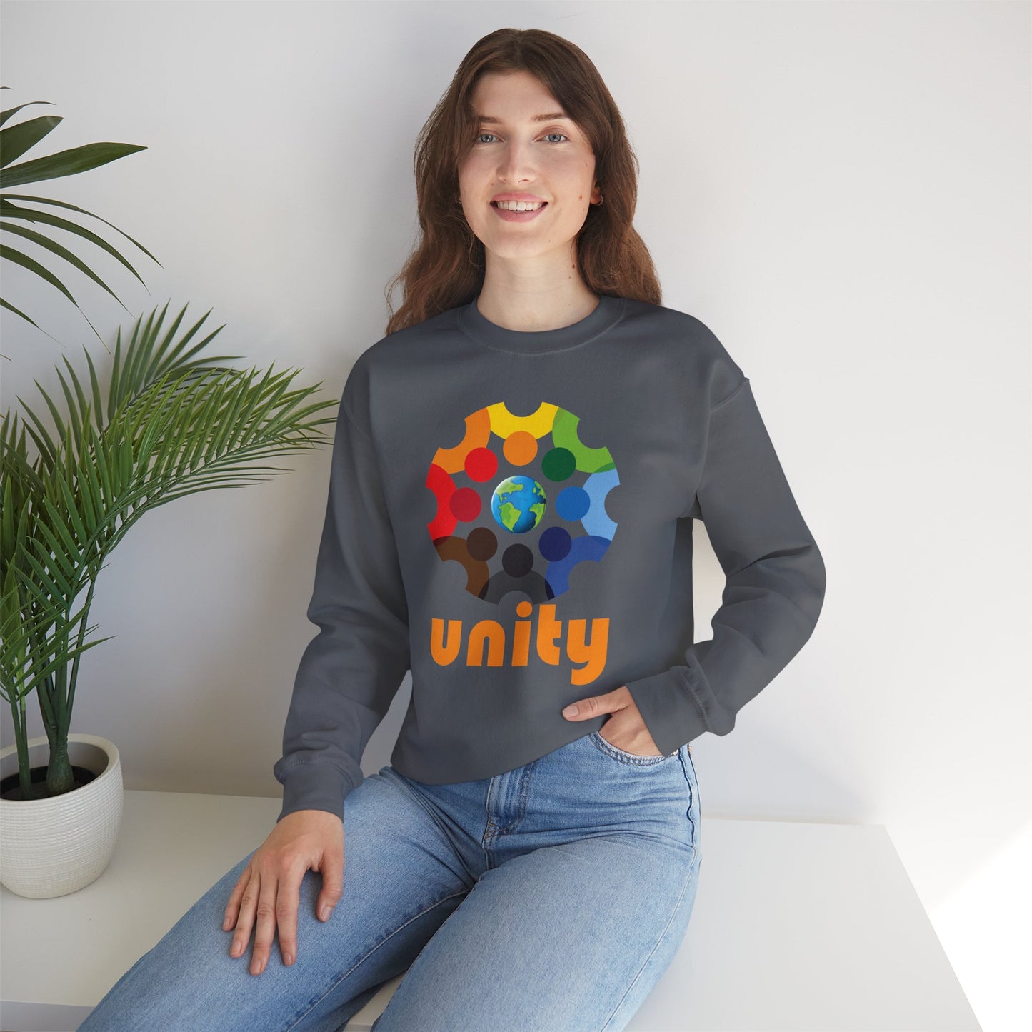 🌐UNITY — One Earth. One Circle. One Heart. - Crewneck Sweatshirt