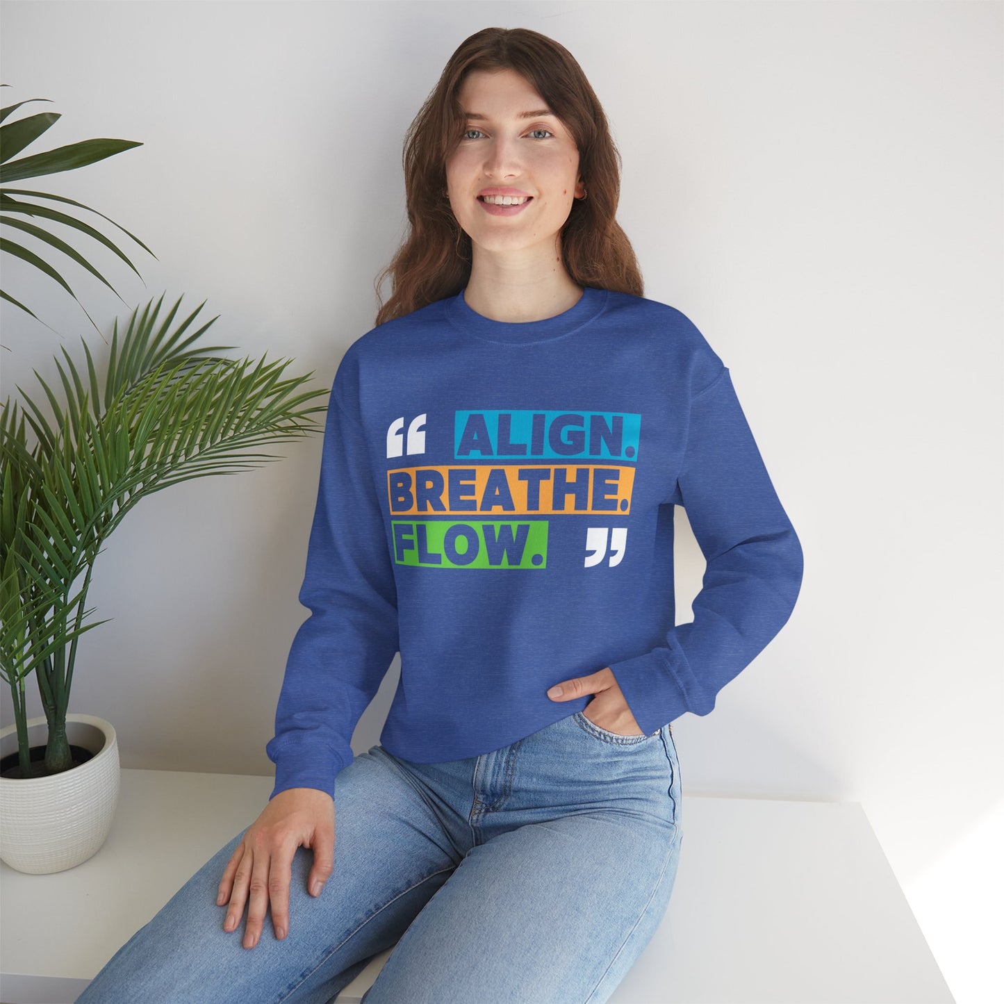 🌙“Align. Breathe. Flow.” - A Crewneck Sweatshirt for Mindful Moments