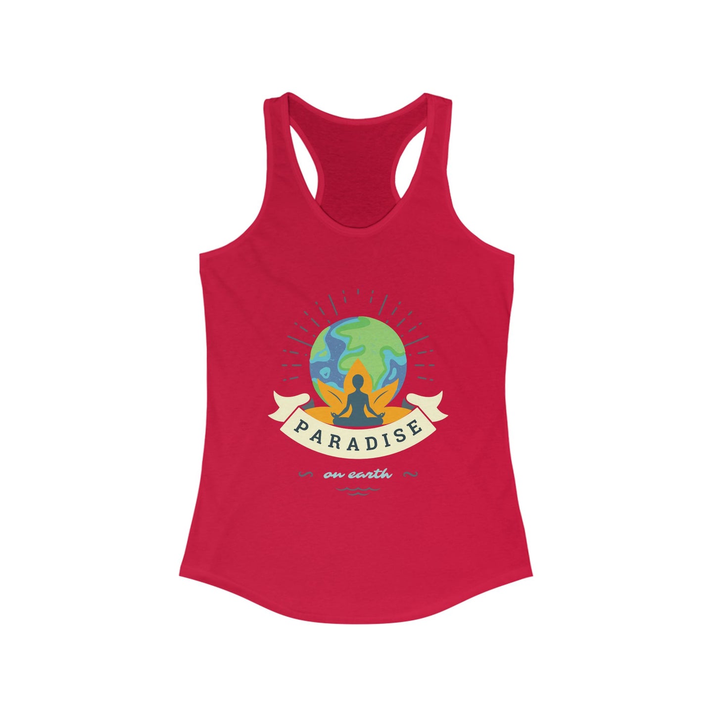 Paradise Within – Earth, Lotus & Meditation Racerback Tank