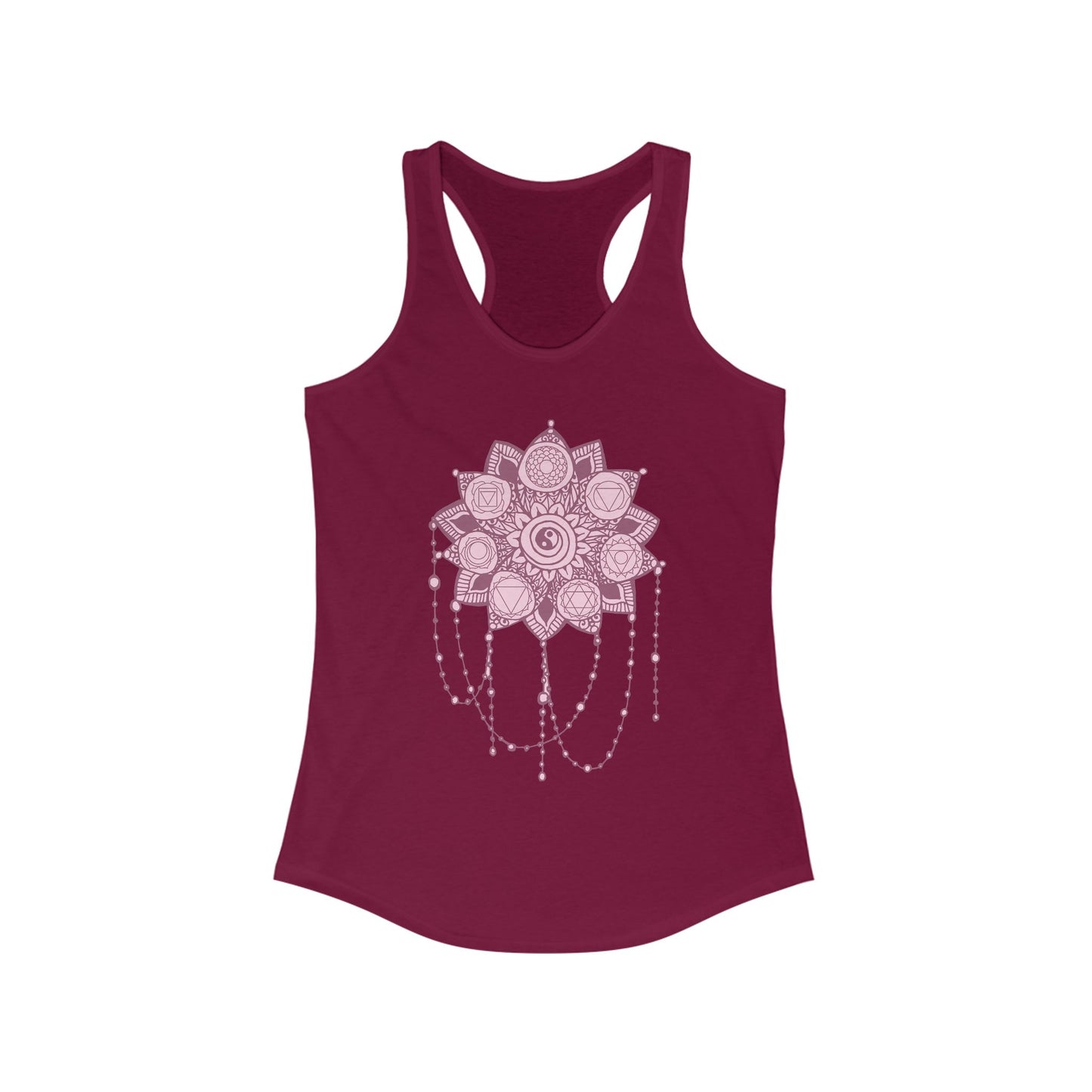 “Sacred Balance” - Mandala & Yin Yang Jewel Strings Racerback Tank