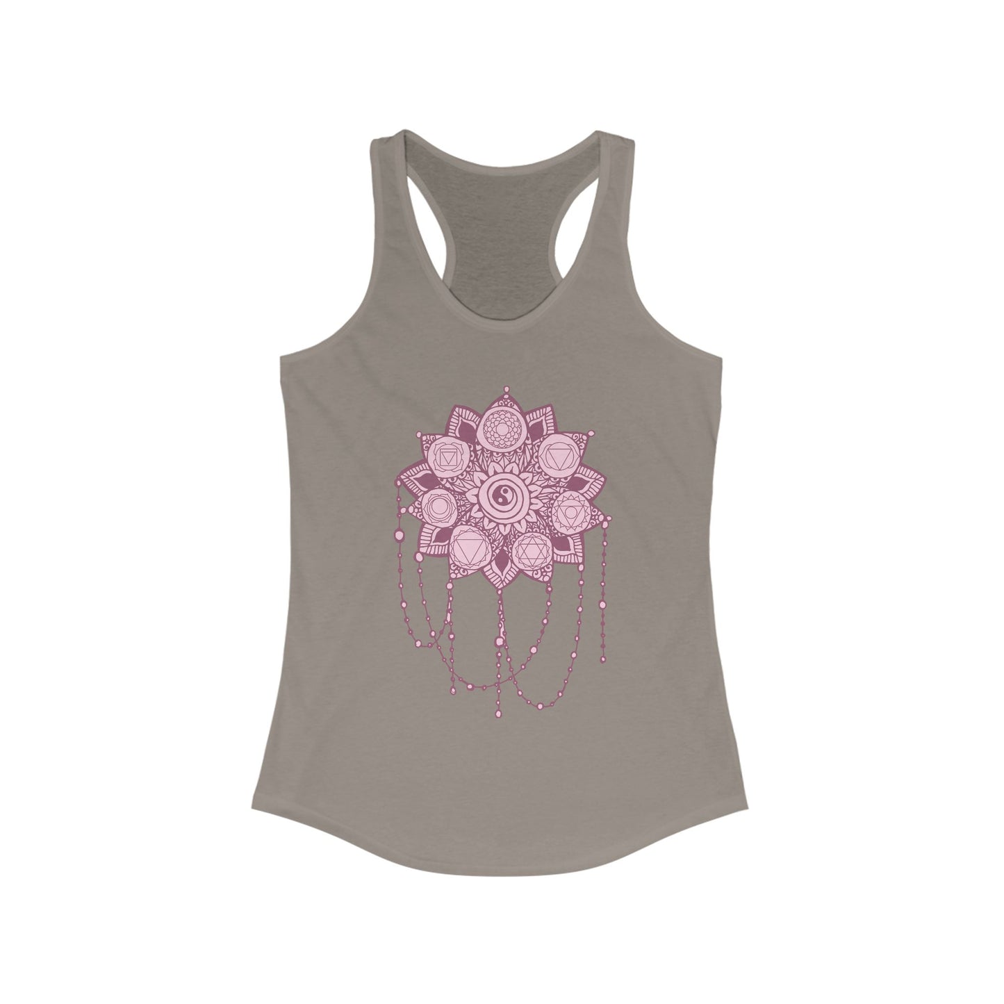 “Sacred Balance” - Mandala & Yin Yang Jewel Strings Racerback Tank