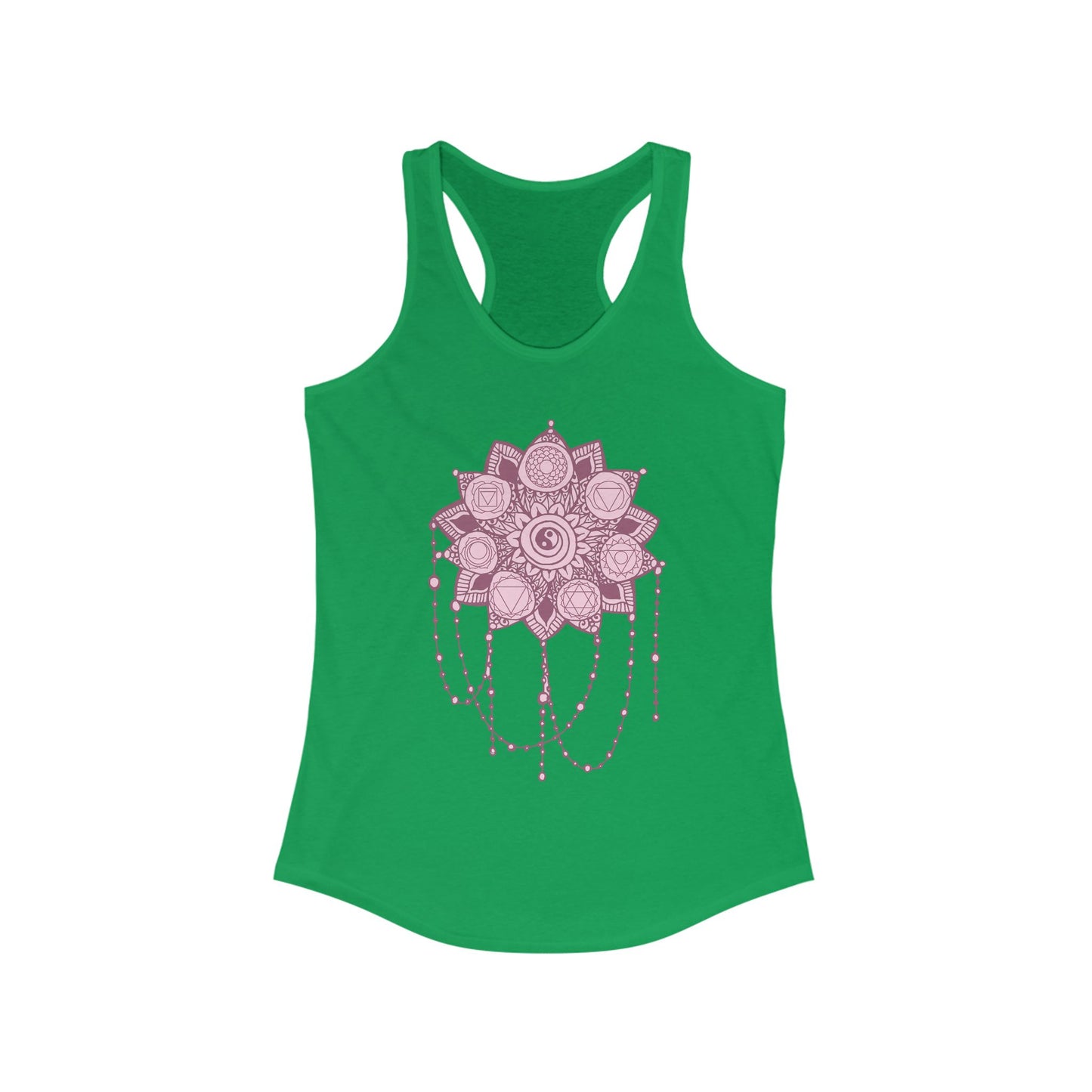 “Sacred Balance” - Mandala & Yin Yang Jewel Strings Racerback Tank