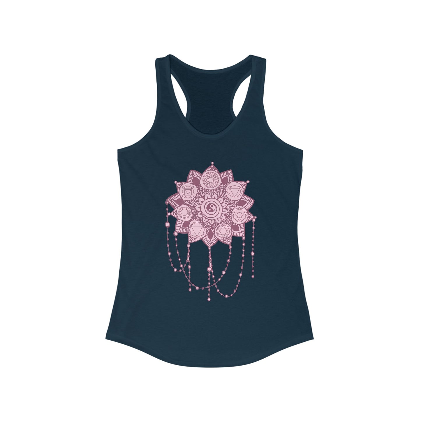 “Sacred Balance” - Mandala & Yin Yang Jewel Strings Racerback Tank