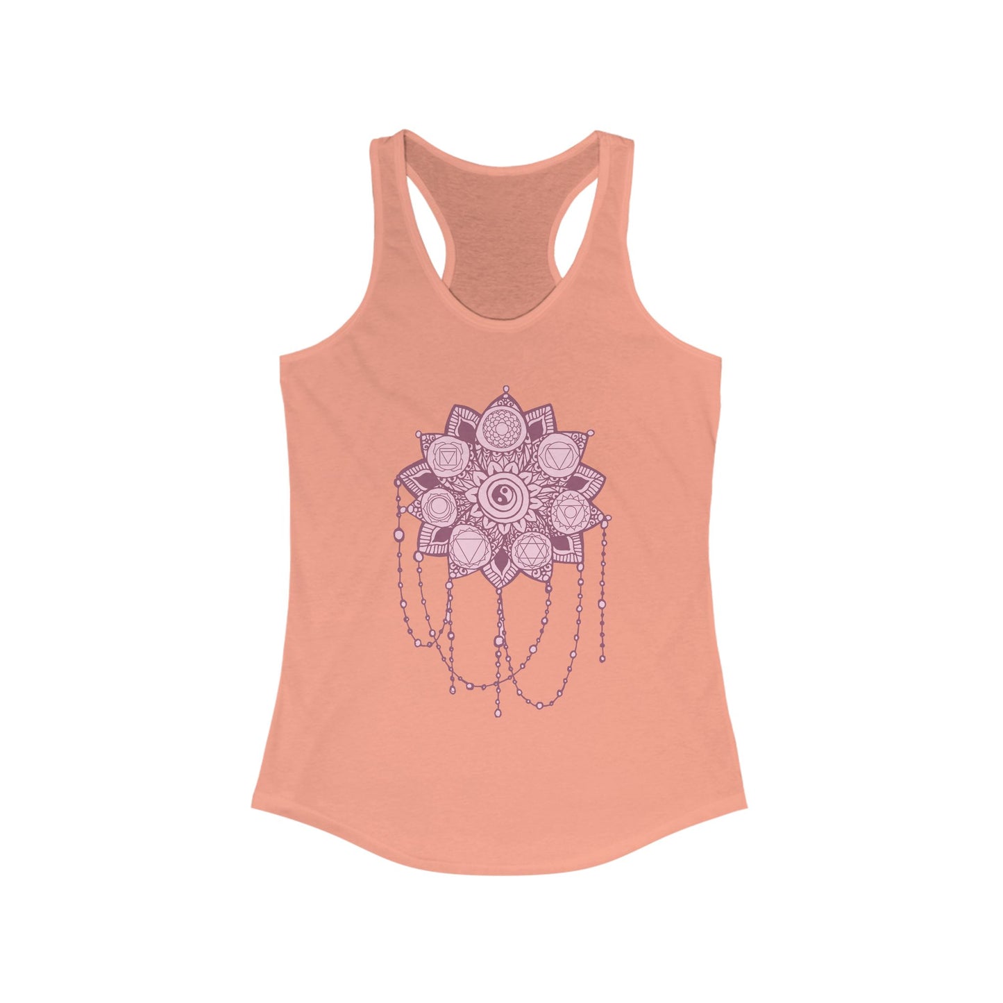 “Sacred Balance” - Mandala & Yin Yang Jewel Strings Racerback Tank