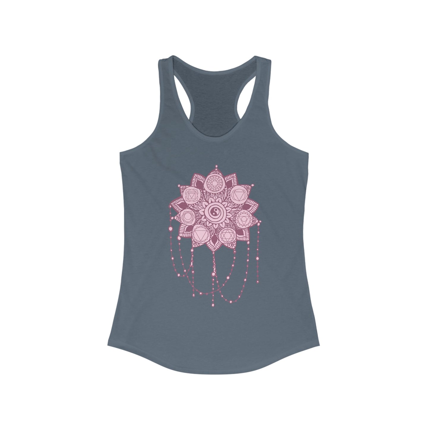 “Sacred Balance” - Mandala & Yin Yang Jewel Strings Racerback Tank