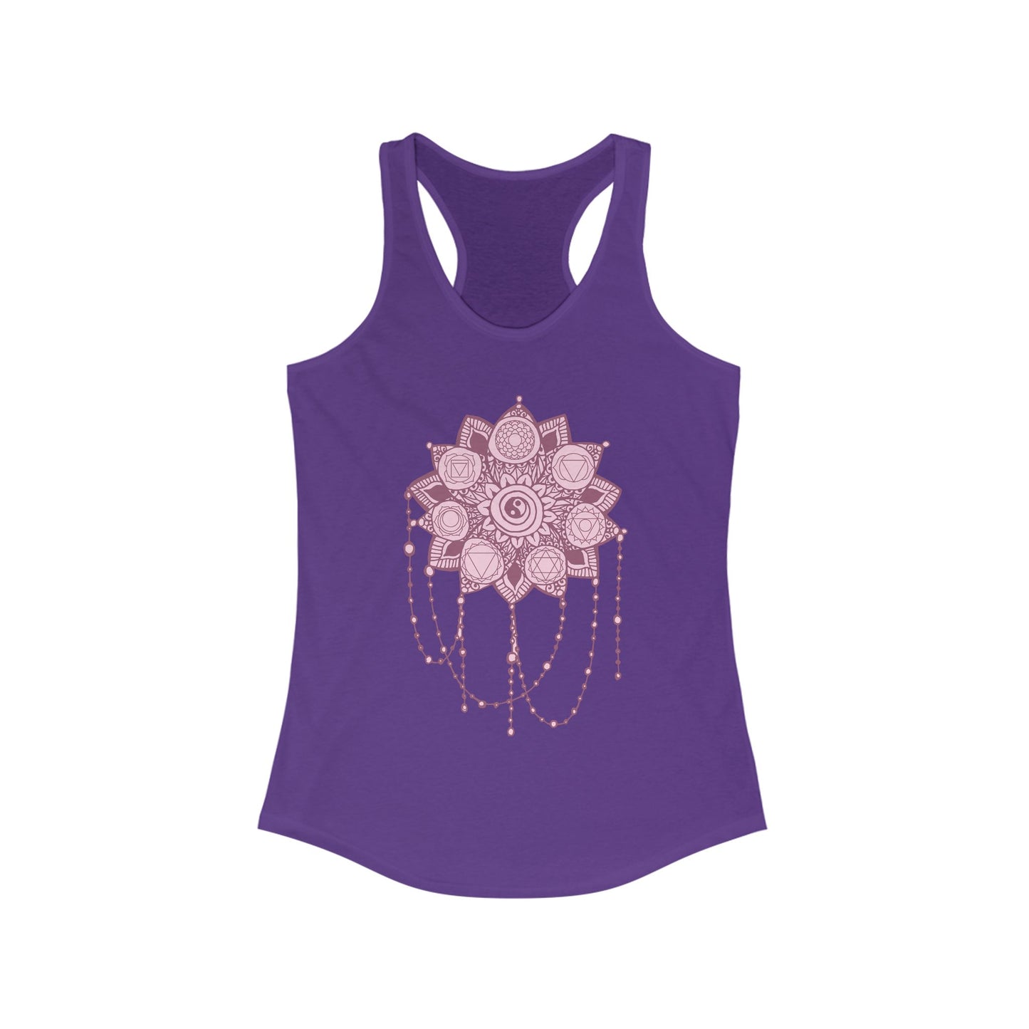 “Sacred Balance” - Mandala & Yin Yang Jewel Strings Racerback Tank