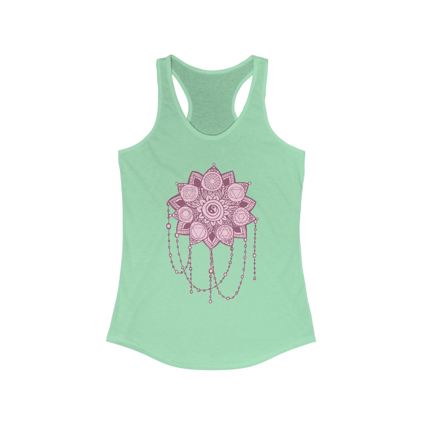 “Sacred Balance” - Mandala & Yin Yang Jewel Strings Racerback Tank