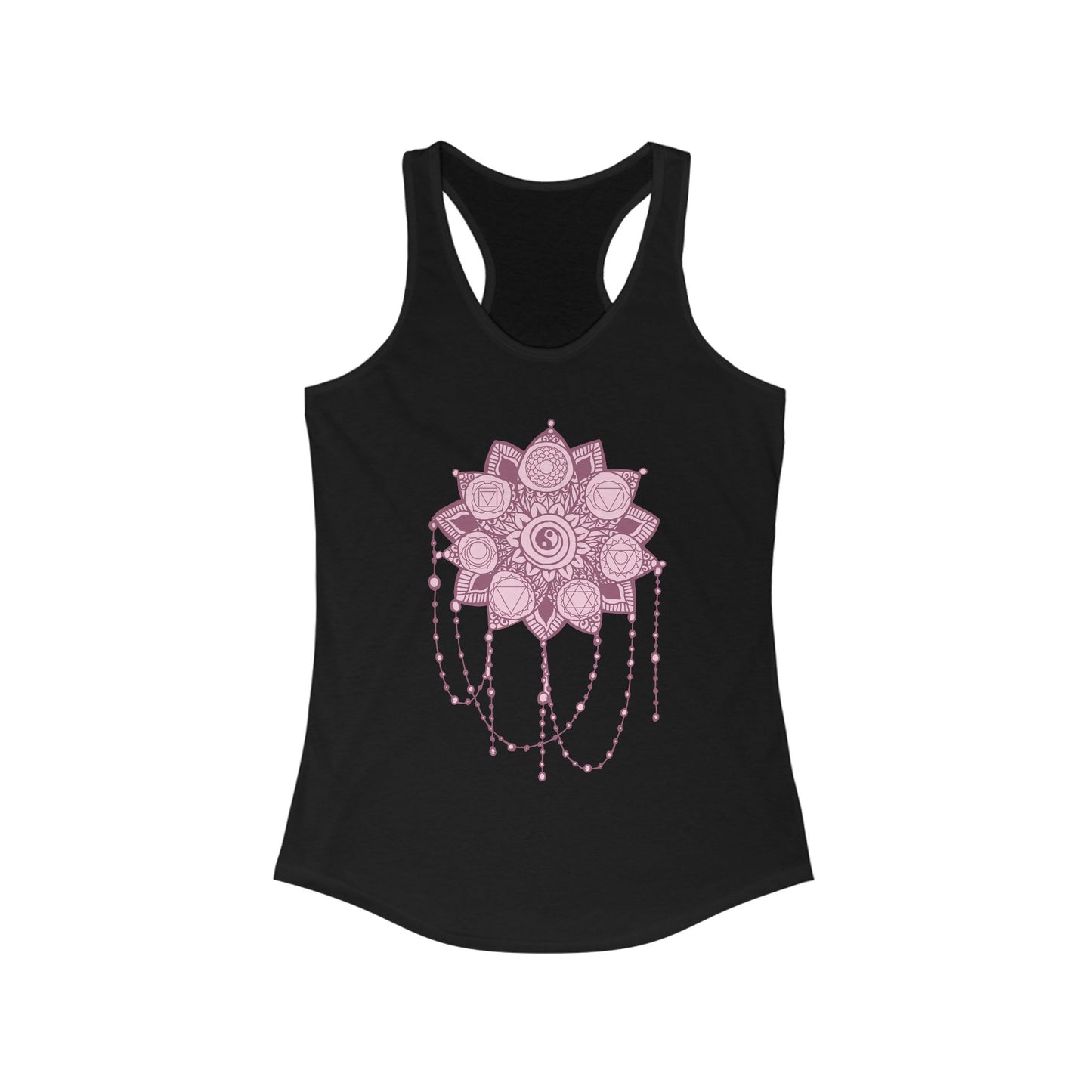 “Sacred Balance” - Mandala & Yin Yang Jewel Strings Racerback Tank