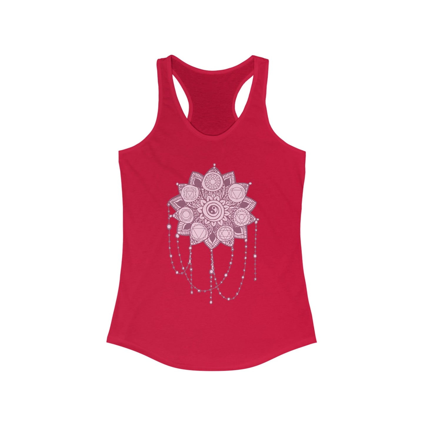 “Sacred Balance” - Mandala & Yin Yang Jewel Strings Racerback Tank