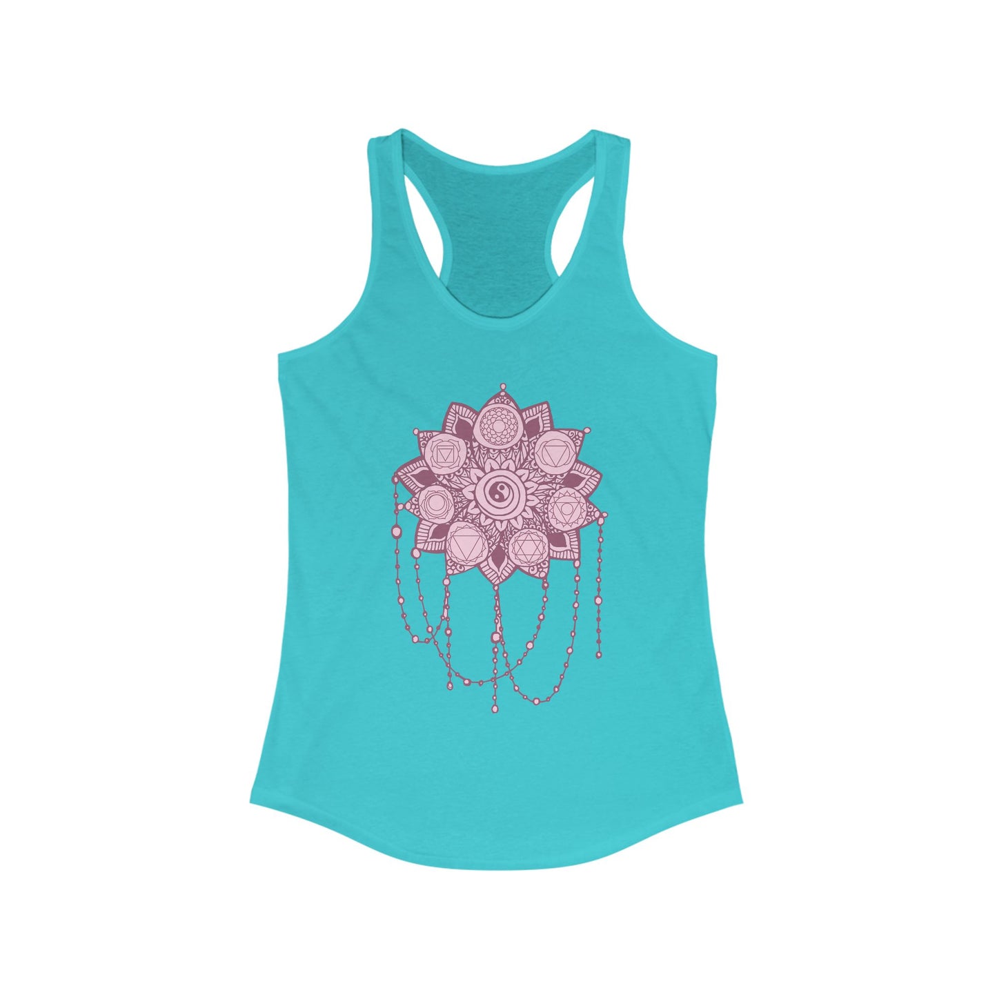 “Sacred Balance” - Mandala & Yin Yang Jewel Strings Racerback Tank