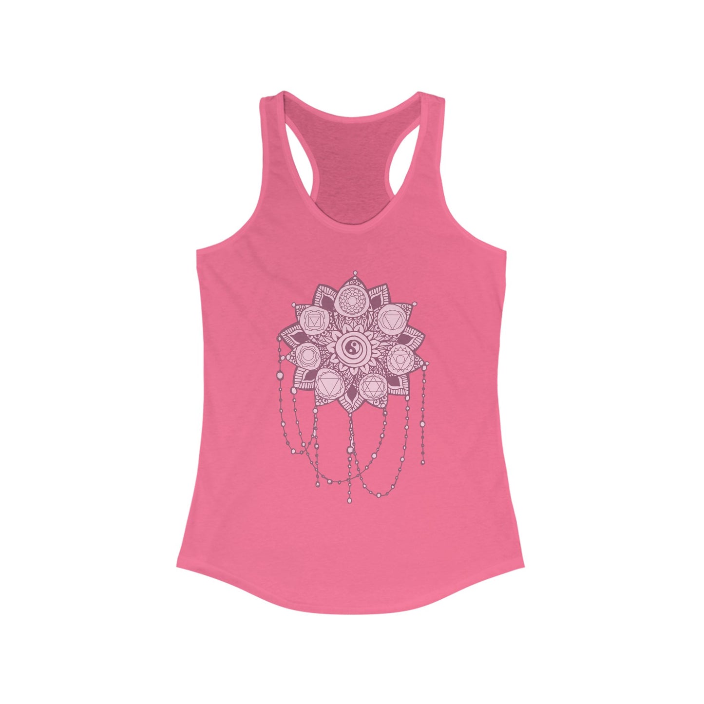 “Sacred Balance” - Mandala & Yin Yang Jewel Strings Racerback Tank