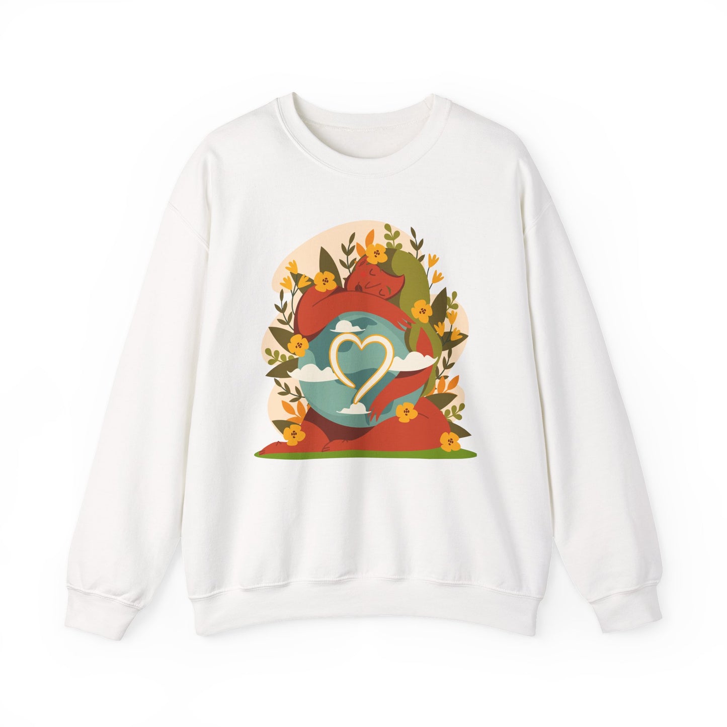🌸She Who Holds the World - Mother Earth Embrace Sweatshirt