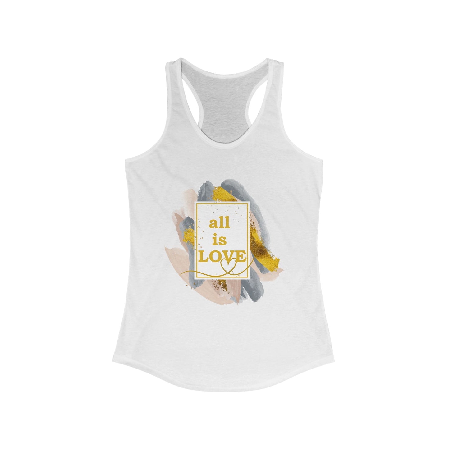 "All Is Love" - Radiate Compassion and Light - Racerback Tank Top
