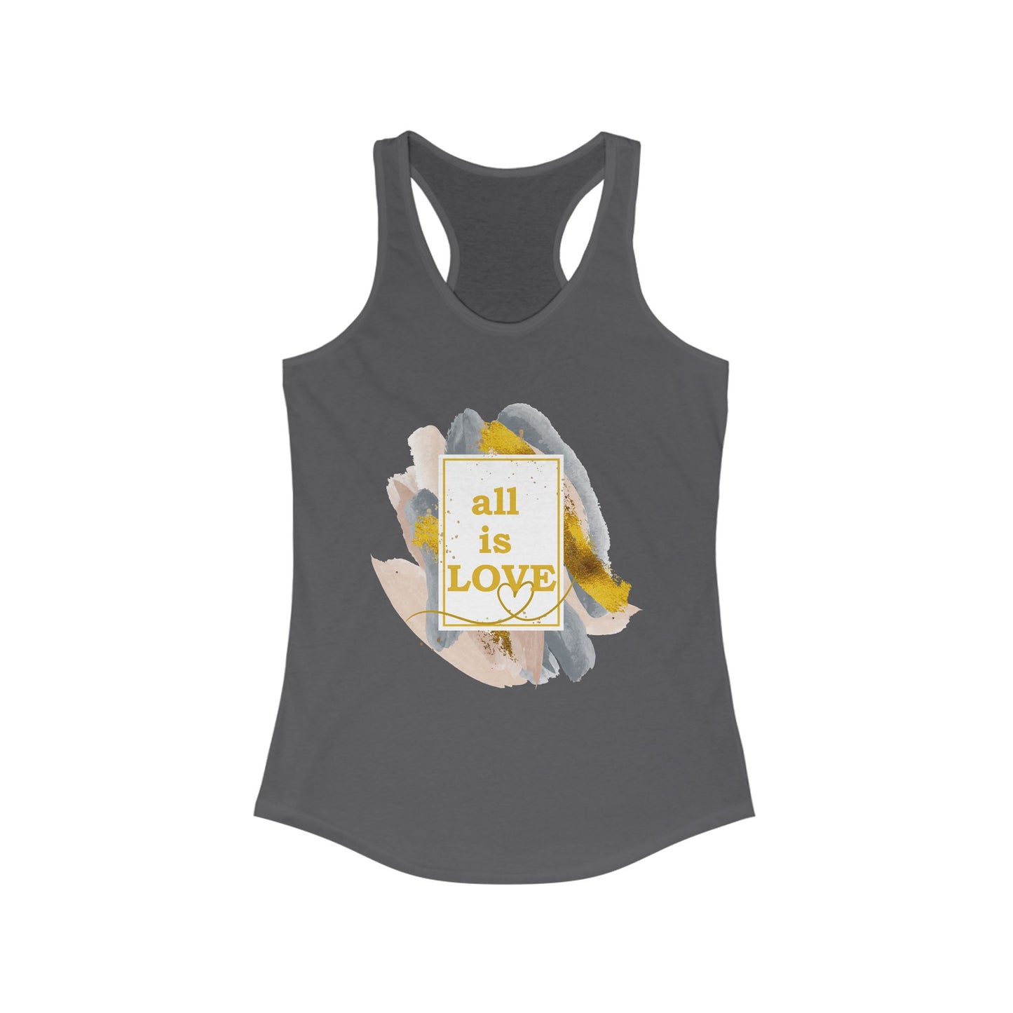 "All Is Love" - Radiate Compassion and Light - Racerback Tank Top