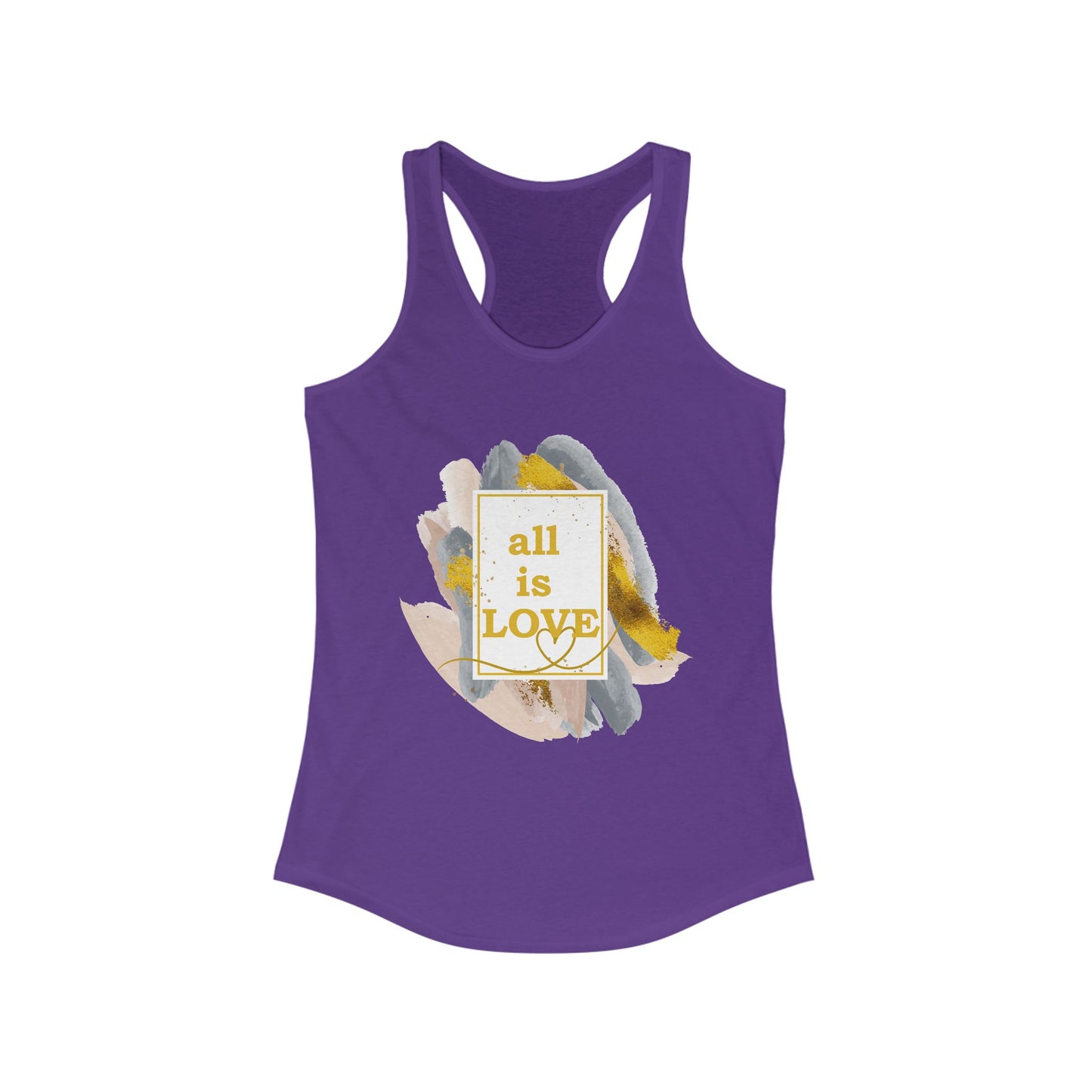 "All Is Love" - Radiate Compassion and Light - Racerback Tank Top
