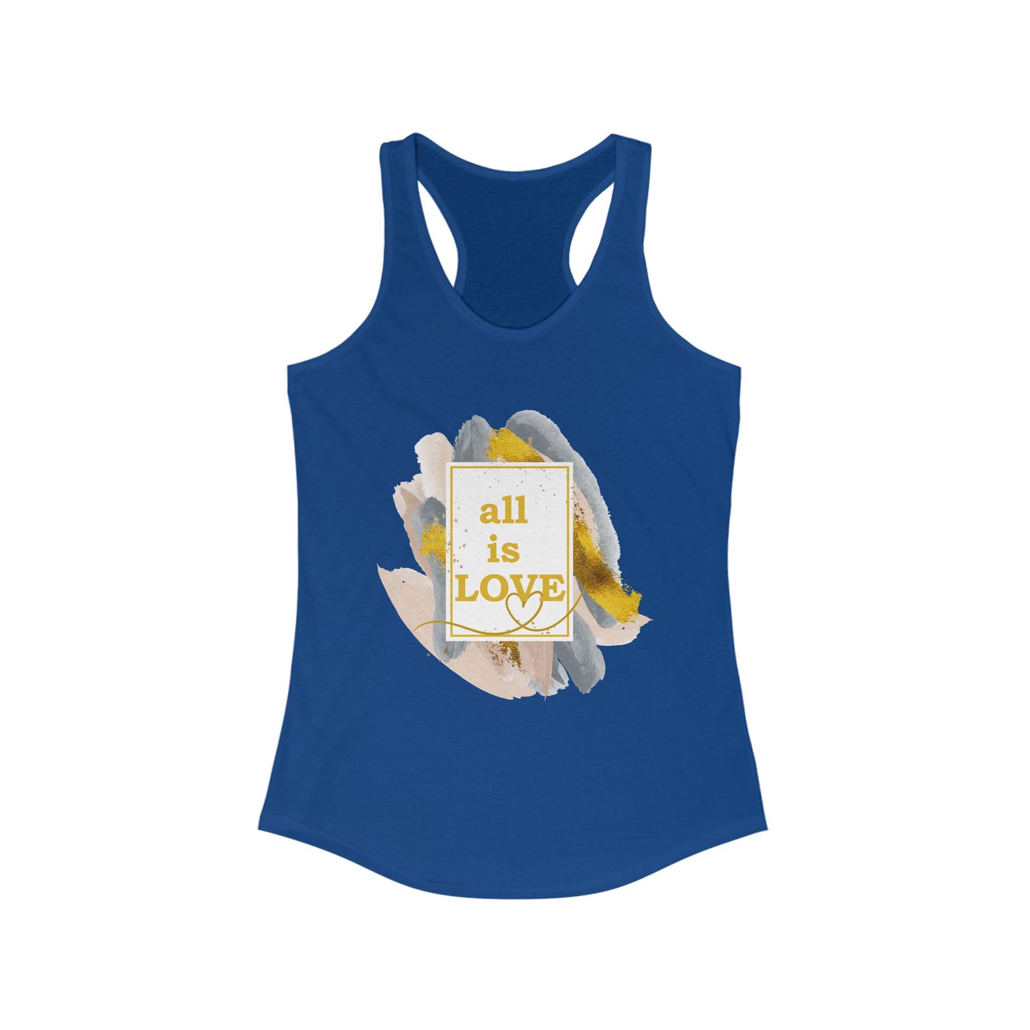 "All Is Love" - Radiate Compassion and Light - Racerback Tank Top