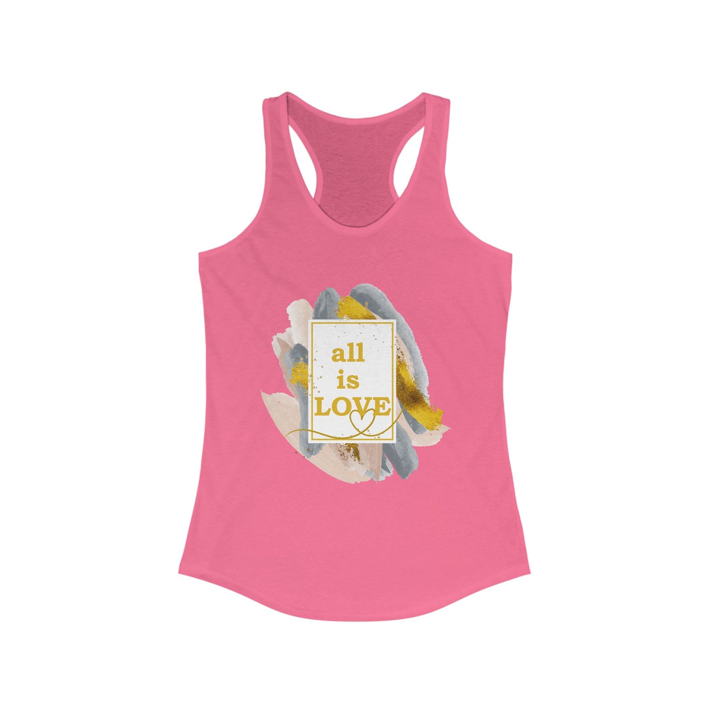 "All Is Love" - Radiate Compassion and Light - Racerback Tank Top
