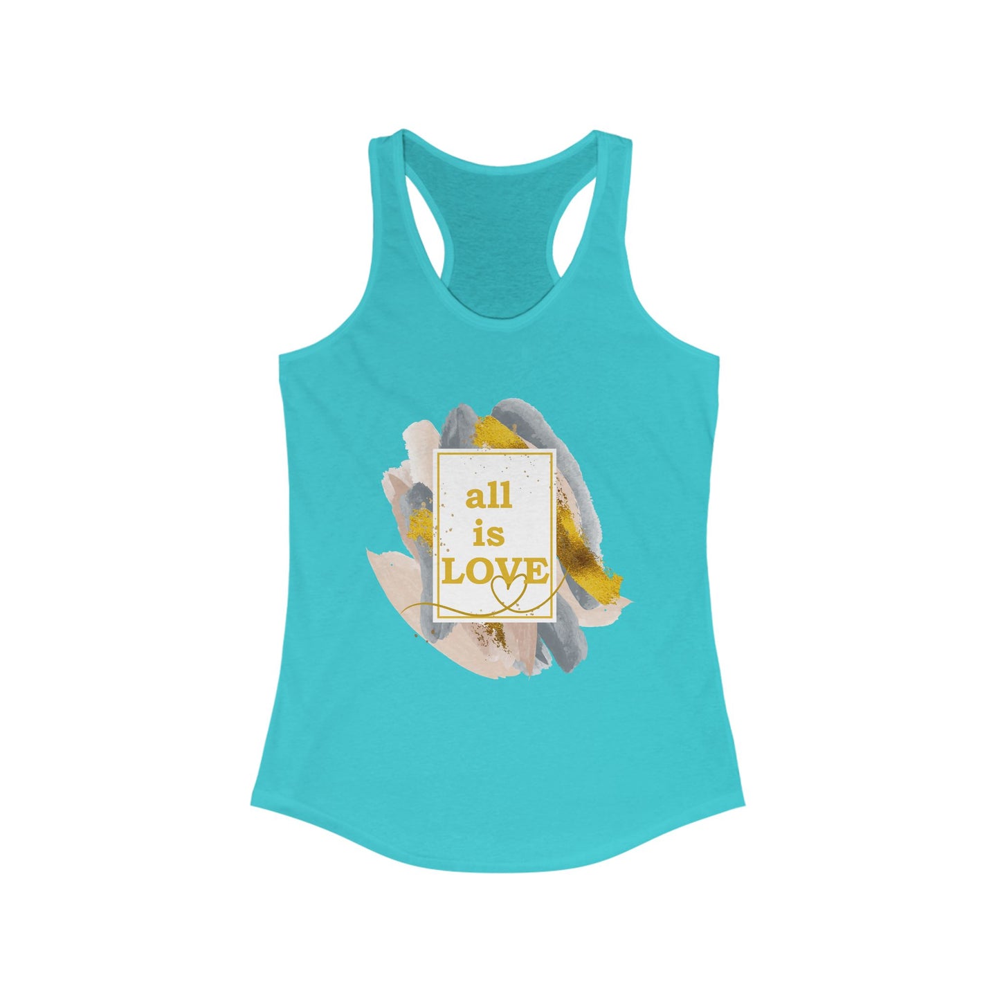"All Is Love" - Radiate Compassion and Light - Racerback Tank Top