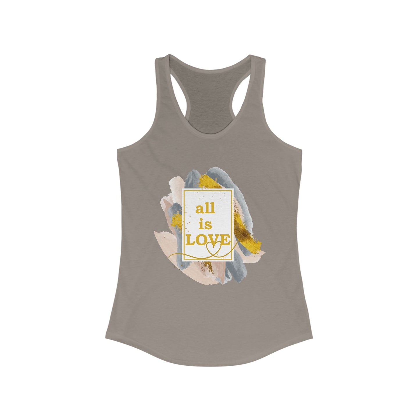 "All Is Love" - Radiate Compassion and Light - Racerback Tank Top