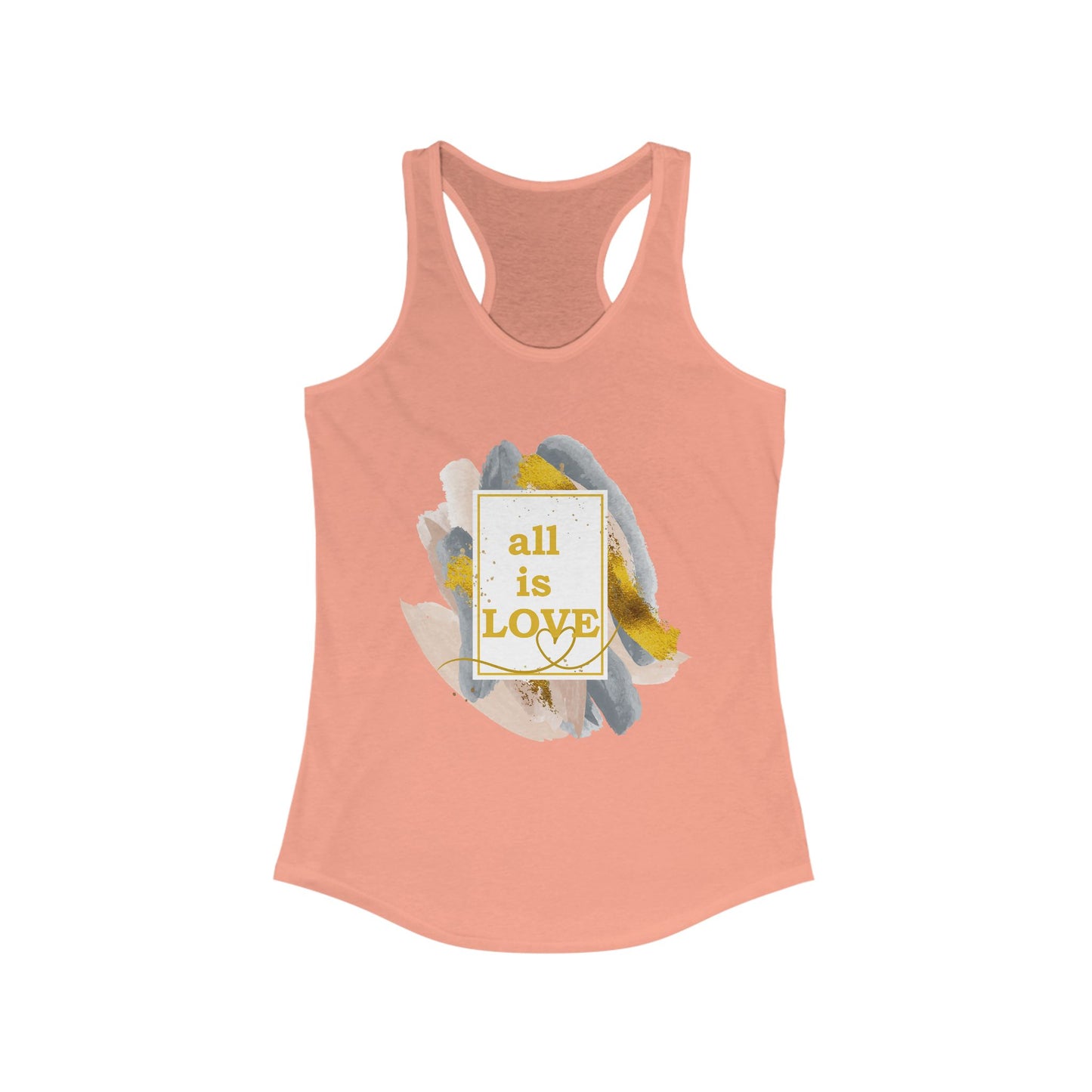 "All Is Love" - Radiate Compassion and Light - Racerback Tank Top