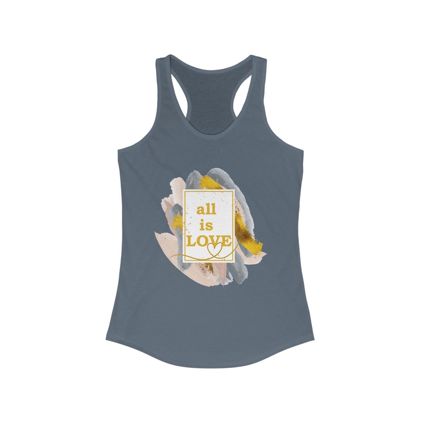 "All Is Love" - Radiate Compassion and Light - Racerback Tank Top