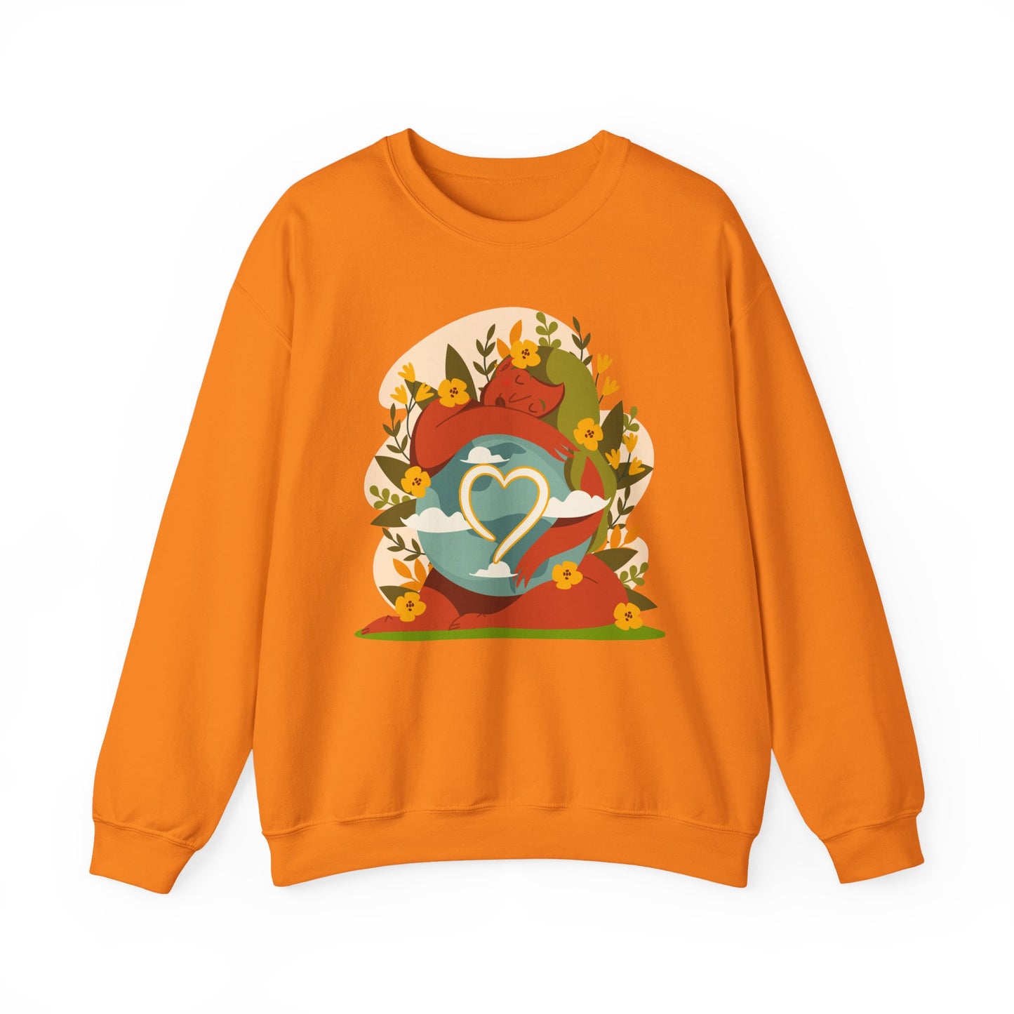 🌸She Who Holds the World - Mother Earth Embrace Sweatshirt