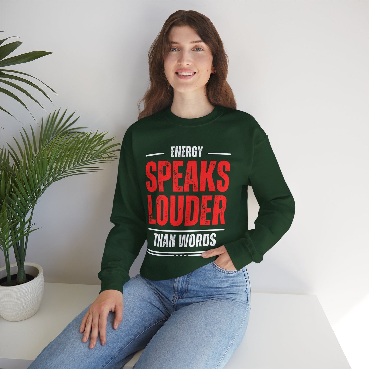 🔮Energy Speaks Louder - Vibrational Wisdom Crewneck Sweatshirt