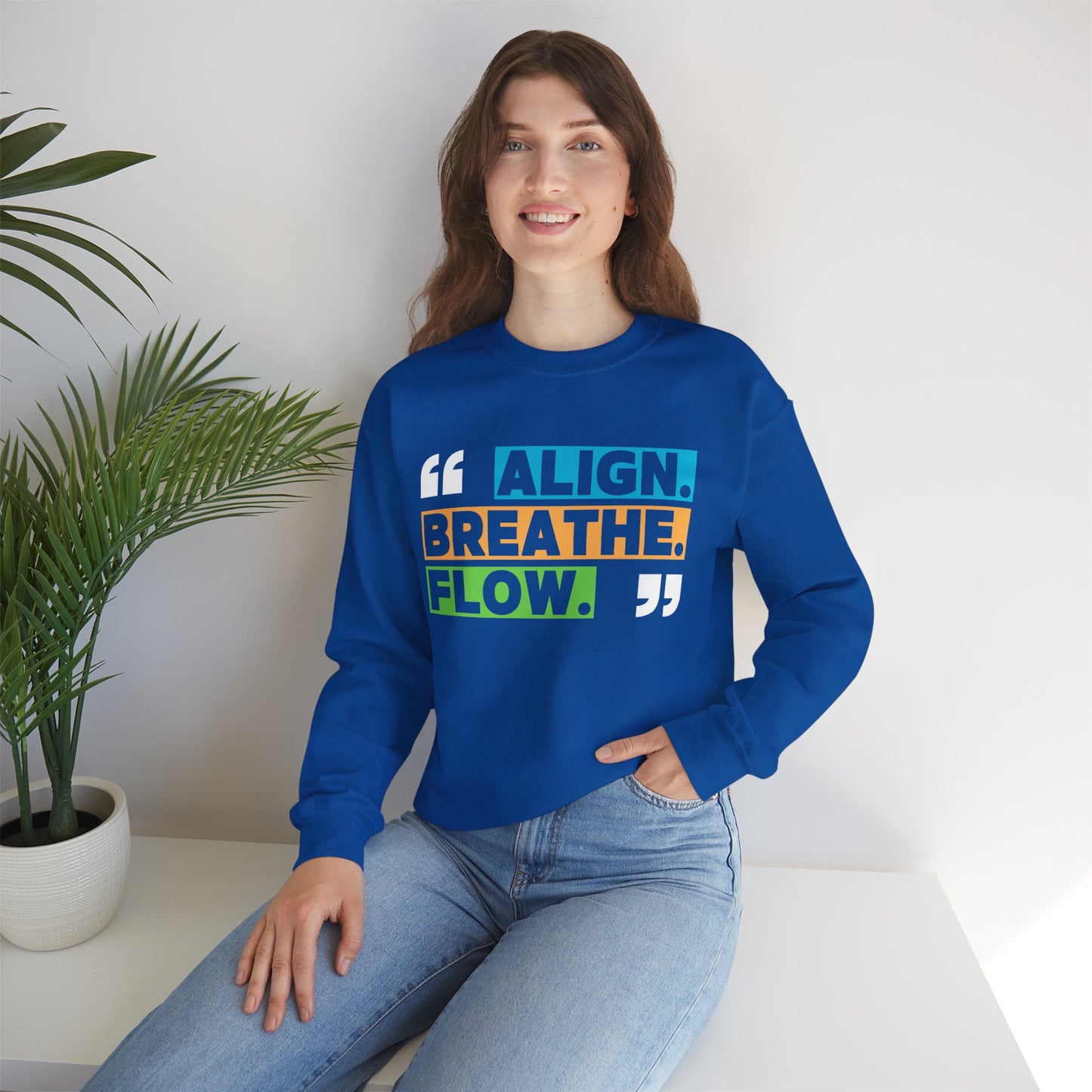 🌙“Align. Breathe. Flow.” - A Crewneck Sweatshirt for Mindful Moments