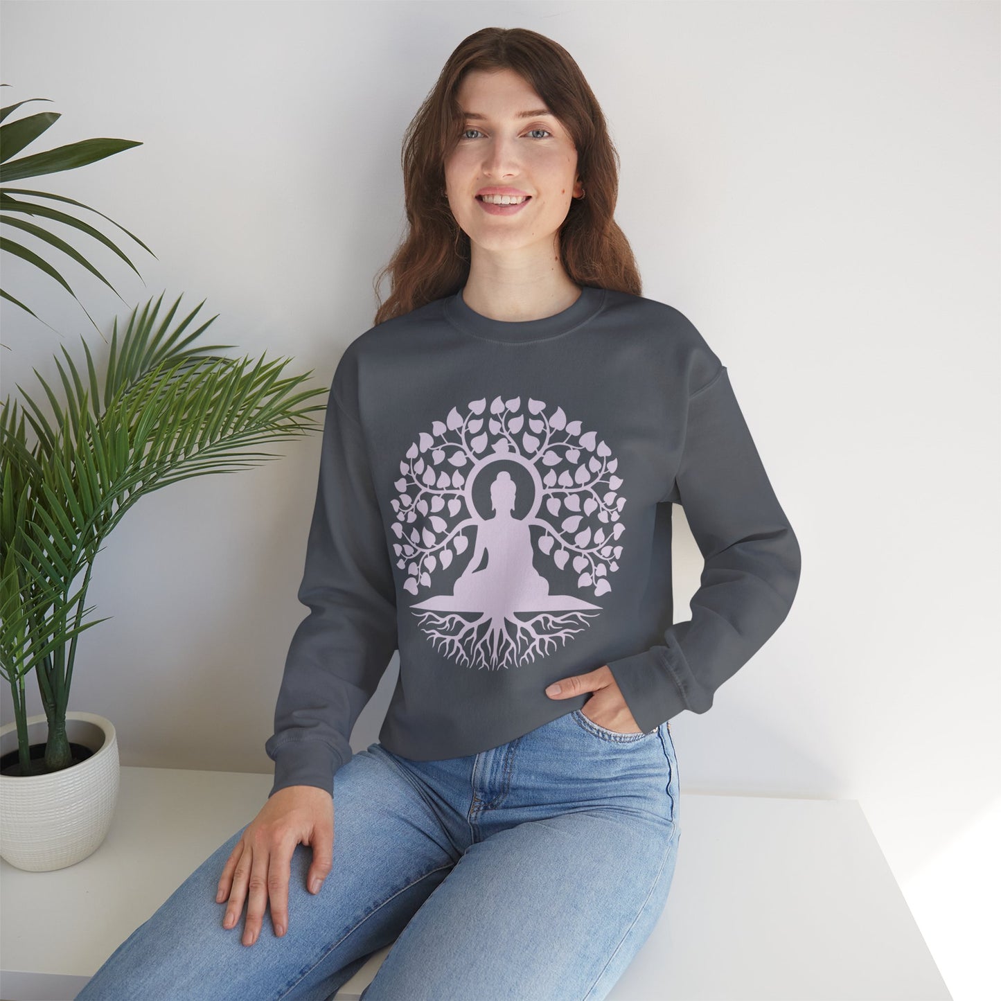 🌳Rooted in Peace - Buddha Serenity Crewneck Sweatshirt