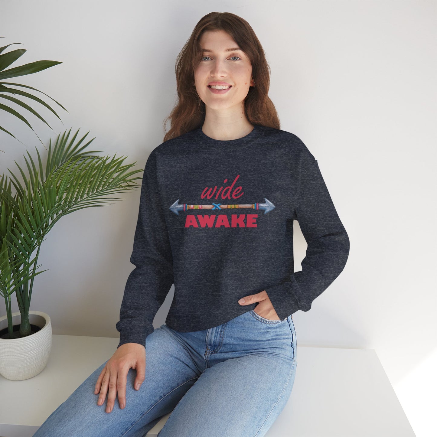 👁️🗨️Wide Awake - Aligned, Aware, Alive - Crewneck Sweatshirt