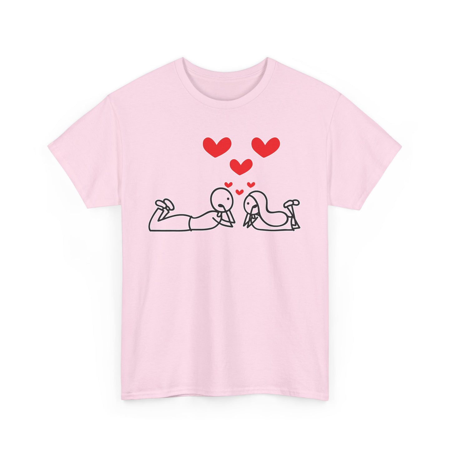 💖Love Connection Heavy Cotton Tee - Sweet Simplicity, Big Heart