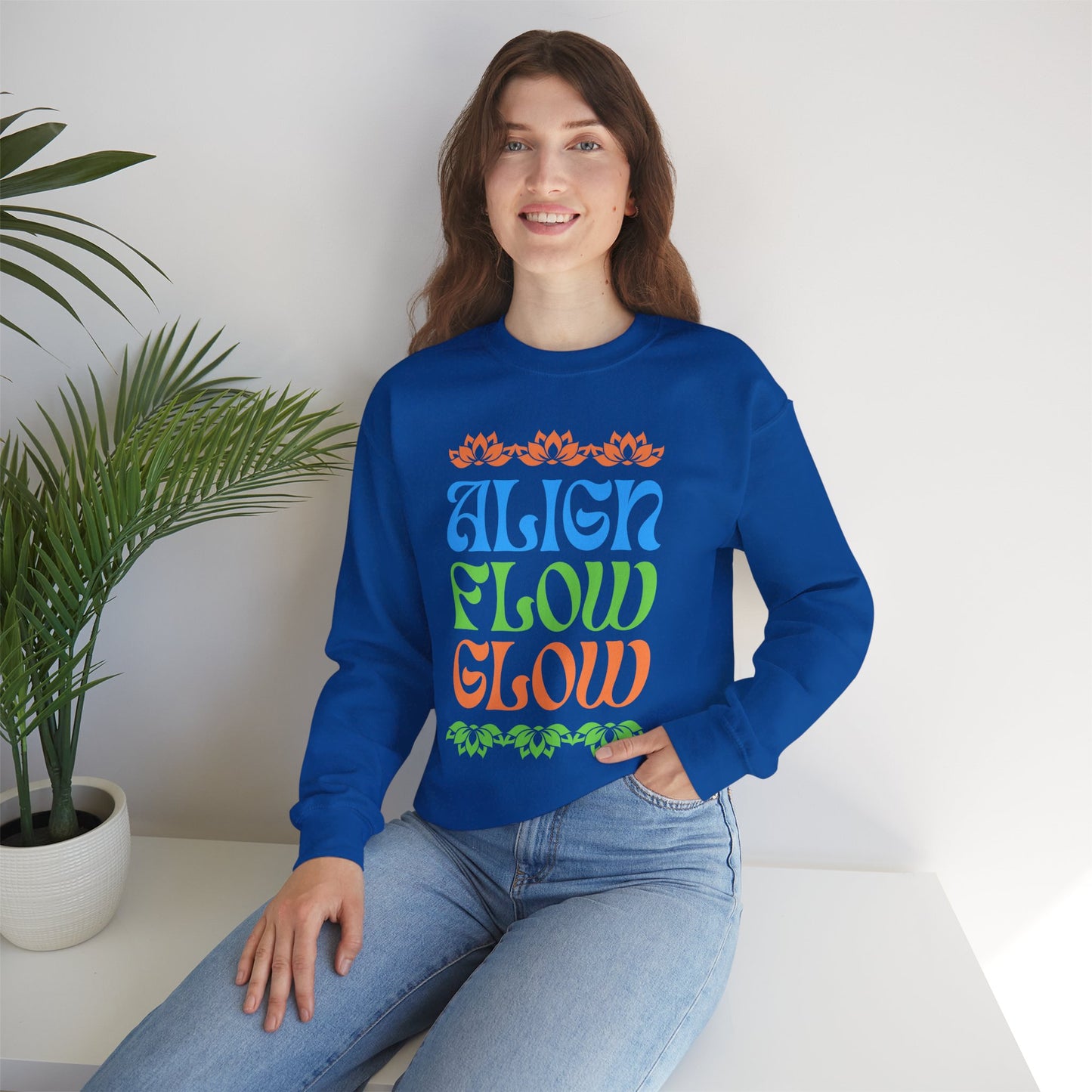 💫Align • Flow • Glow - Lotus Harmony Crewneck Sweatshirt